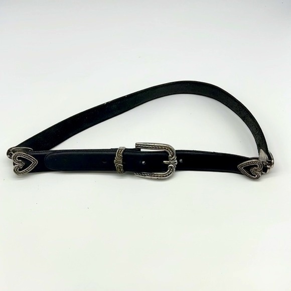 Brighton - Vintage  Leather Silver Buckle And Hearts Belt Size Medium main image 6